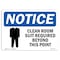 Signmission OSHA Sign, Clean Room Suit Required Beyond With, 10in X 7in Rigid Plastic, 10" W, 7" H, Landscape OS-NS-P-710-L-10621 - alternate 1